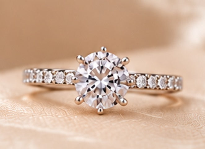 Bague Essentielle, pierre centrale et anneau pavé