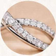 Bague Infini, anneaux croisés pavés