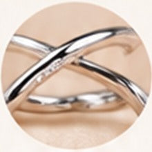 Bague Infini, anneaux croisés pavés