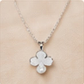 Collier Trèfle Argent 925 à plat