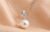 Collier Perle Blanche, pendentif perle