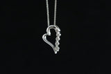 Pendentif cœur en argent 925 serti de zircons