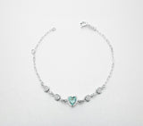 Bracelet Cœur en argent 925 avec pierres - vue 2