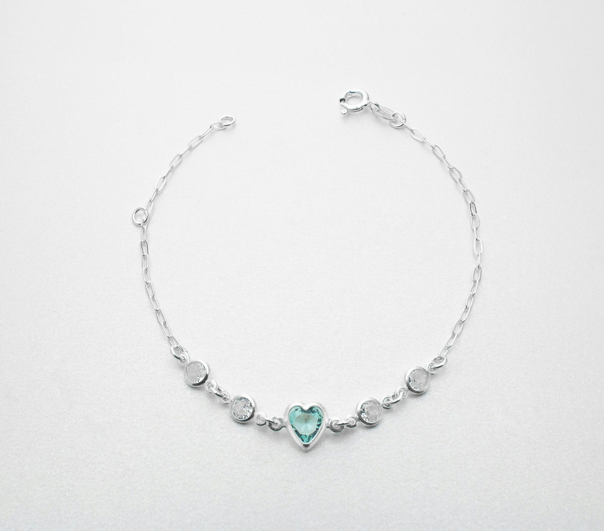 Bracelet Cœur en argent 925 avec pierres - vue 2