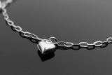 Bracelet cœur bombé en argent 925
