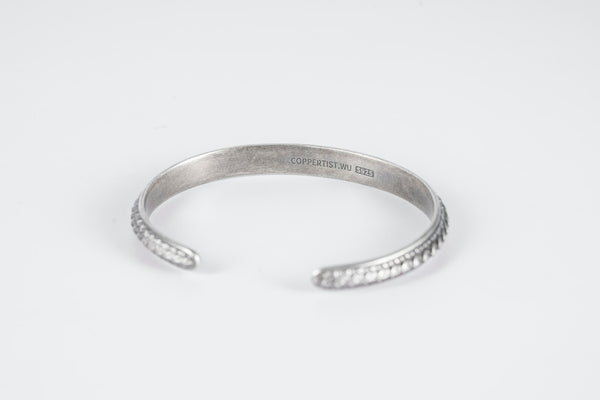 Bracelet jonc fin en argent 925 - vue 1