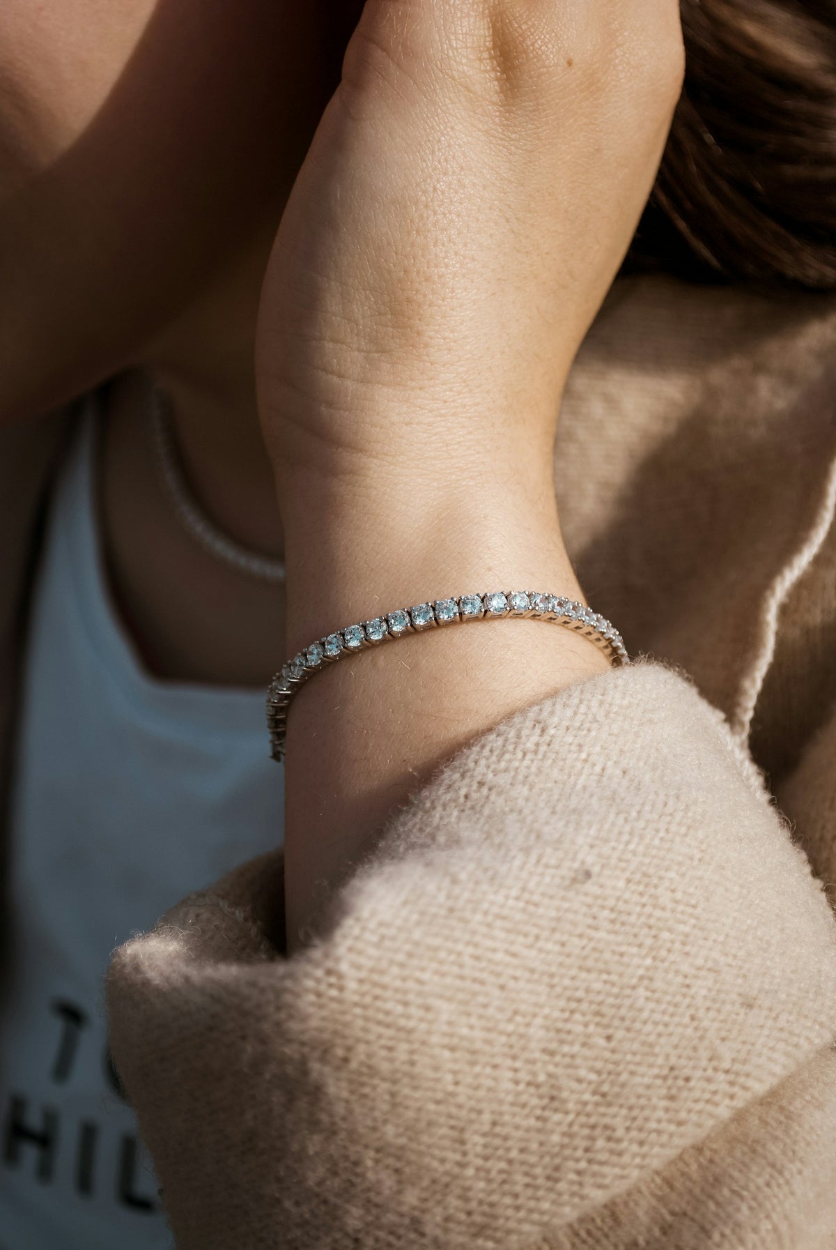 Bracelet Tennis en argent 925 serti de zircons - vue 2
