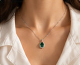Collier Zircon Vert porté au quotidien