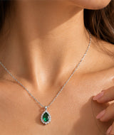 Collier Zircon Vert porté